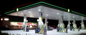 BP Petrol Station LED lighting