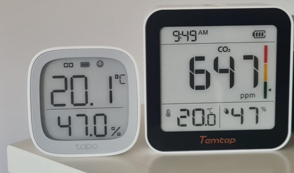 Tapo T315 Thermostat and Temtop C10 2nd edition Co2 Monitor